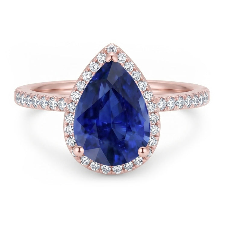 Bague Diamant Naturel 3.75 Carats - Or Rose 14K