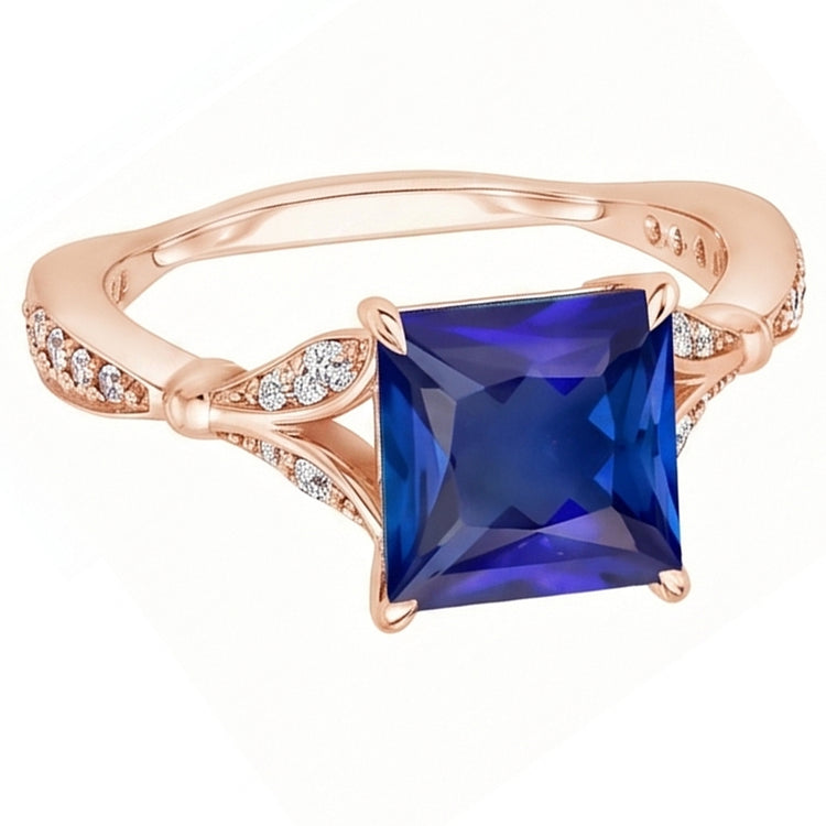 Bague Diamant Naturel 3.75 Carats - Or Rose 14K