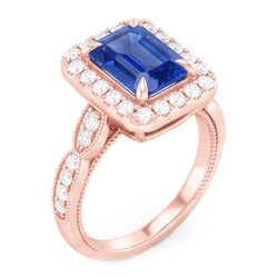 Bague Diamant Naturel 3 Carats - Or Rose 14K