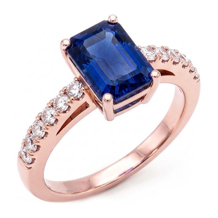 Bague Diamant Naturel 3 Carats - Or Rose 14K