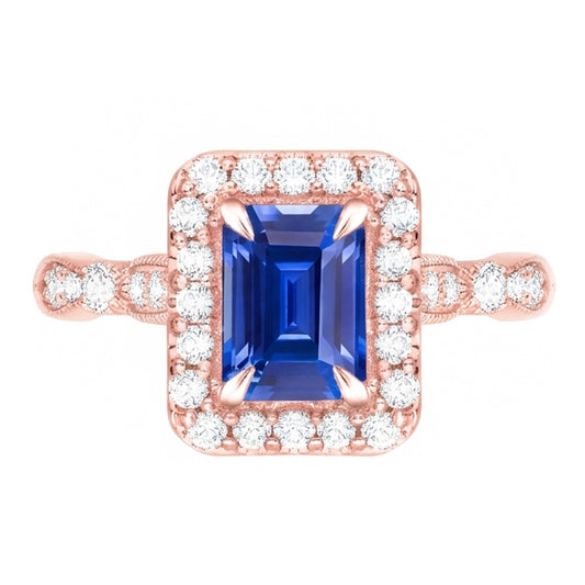 Bague Diamant Naturel 3 Carats - Or Rose 14K
