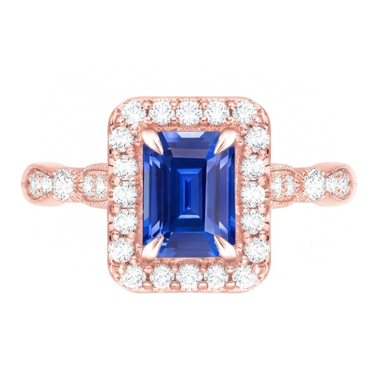 Bague Diamant Naturel 3 Carats - Or Rose 14K