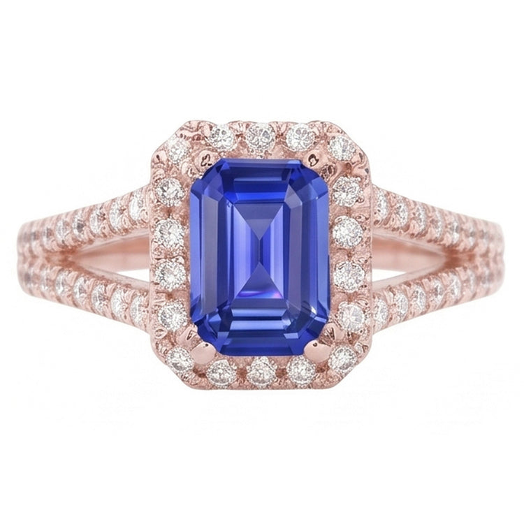 Bague Diamant Naturel 3 Carats - Or Rose 14K