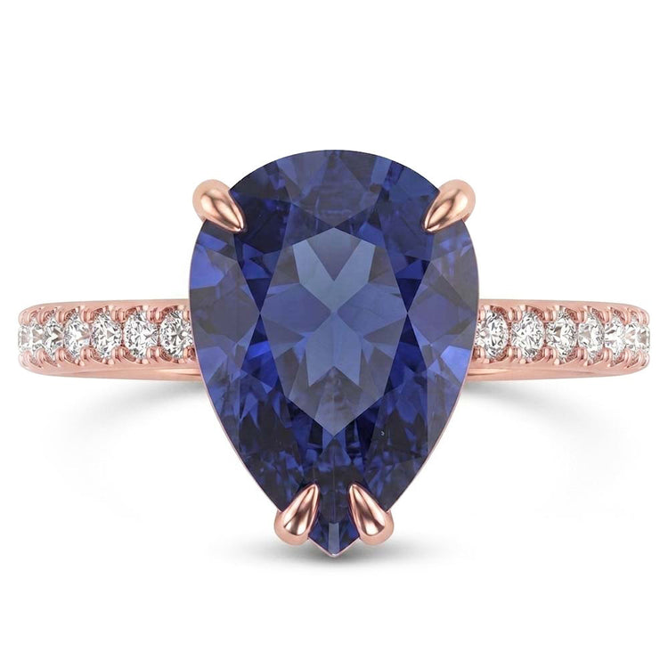 Bague Diamant Naturel 3 Carats - Or Rose 14K