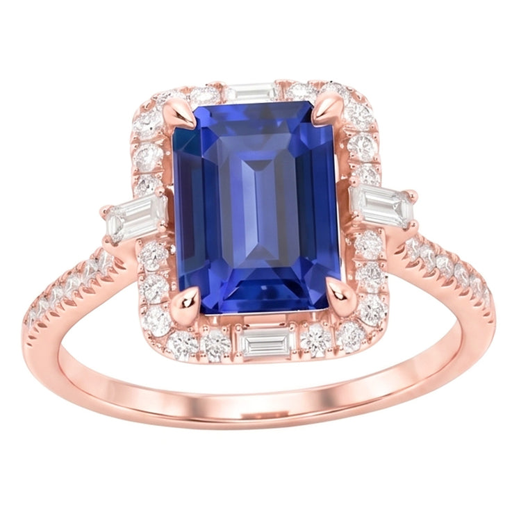 Bague Diamant Naturel 3 Carats - Or Rose 14K