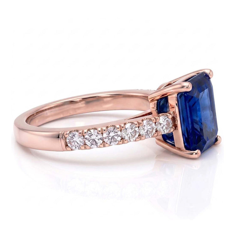 Bague Diamant Naturel 3 Carats - Or Rose 14K