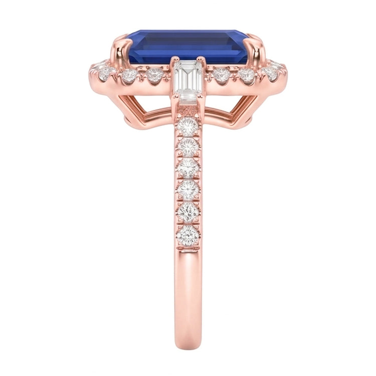 Bague Diamant Naturel 3 Carats - Or Rose 14K