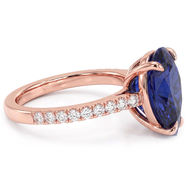 Bague Diamant Naturel 3 Carats - Or Rose 14K