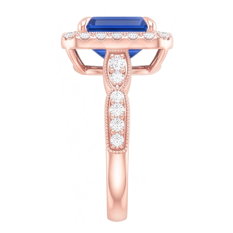 Bague Diamant Naturel 3 Carats - Or Rose 14K