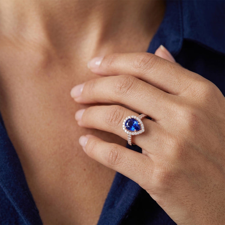 Bague Diamant Naturel 3 Carats - Or Rose 14K