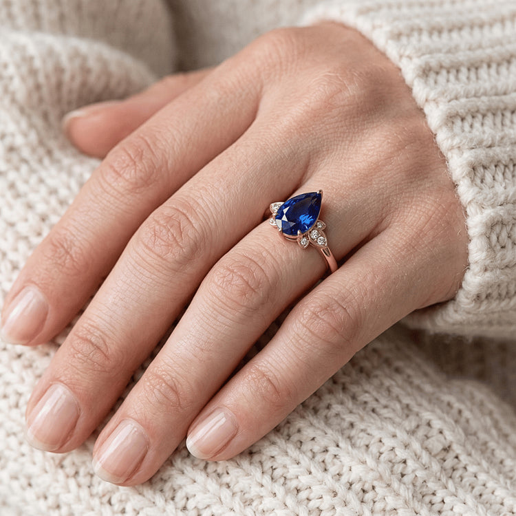 Bague Diamant Naturel 3 Carats - Or Rose 14K
