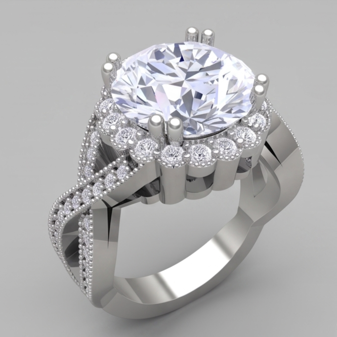 Bague Diamant Naturel 3 Carats