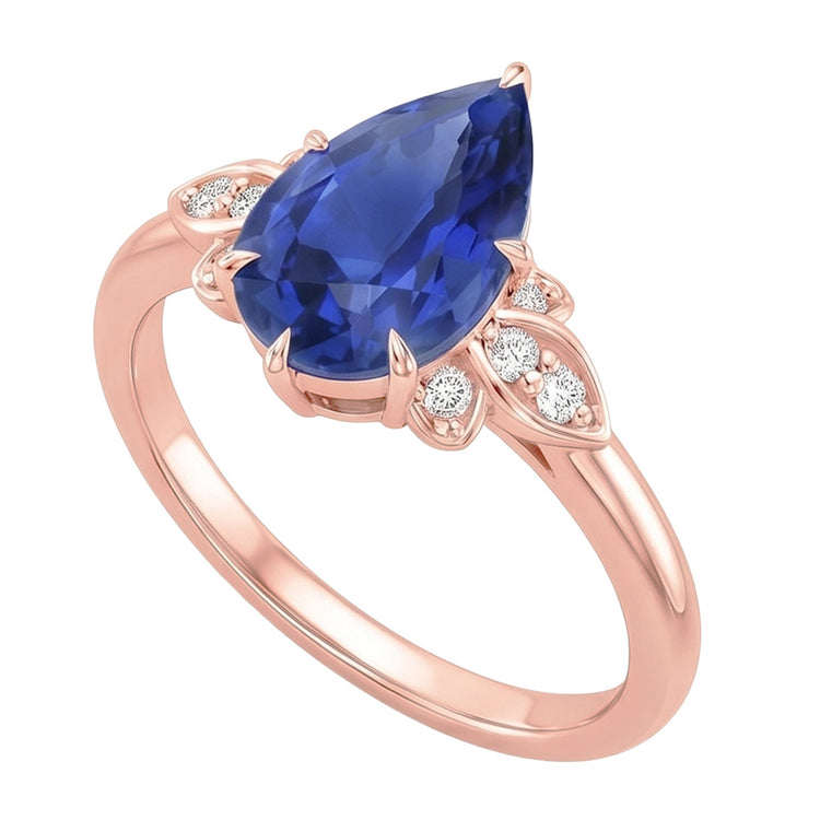 Bague Diamant Naturel 4.50 Carats - Or Rose 14K