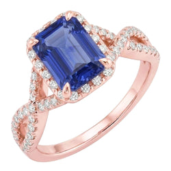 Bague Diamant Naturel 4.50 Carats - Or Rose 14K