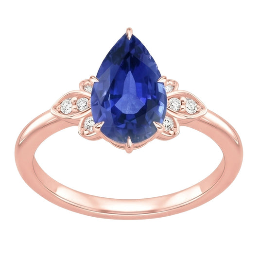 Bague Diamant Naturel 4.50 Carats - Or Rose 14K