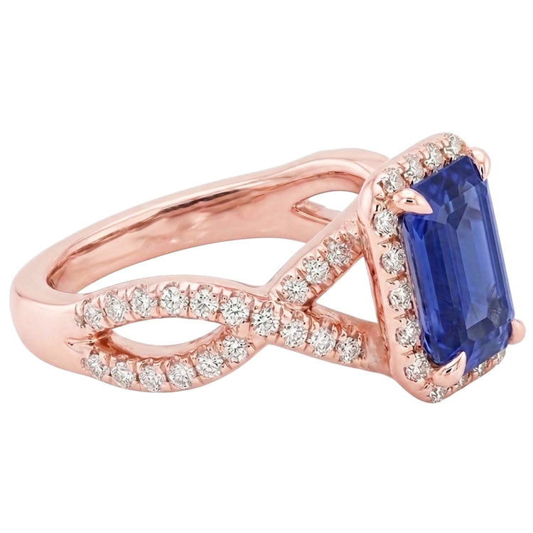 Bague Diamant Naturel 4.50 Carats - Or Rose 14K