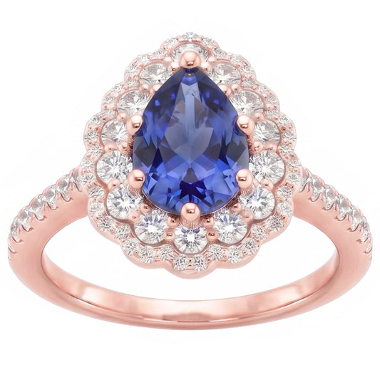 Bague Diamant Naturel 4 Carats - Or Rose 14K