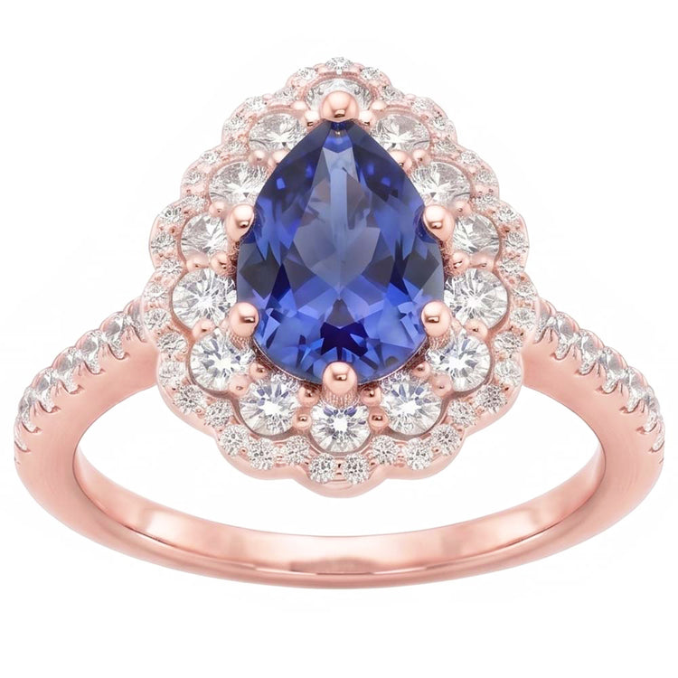 Bague Diamant Naturel 4 Carats - Or Rose 14K