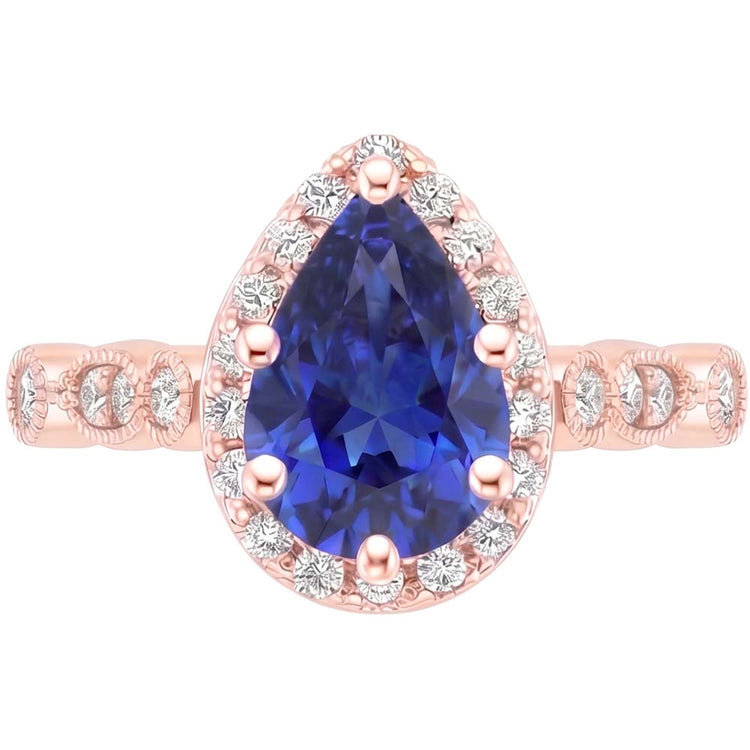 Bague Diamant Naturel 4 Carats - Or Rose 14K