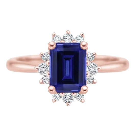 Bague Diamant Naturel 4 Carats - Or Rose 14K