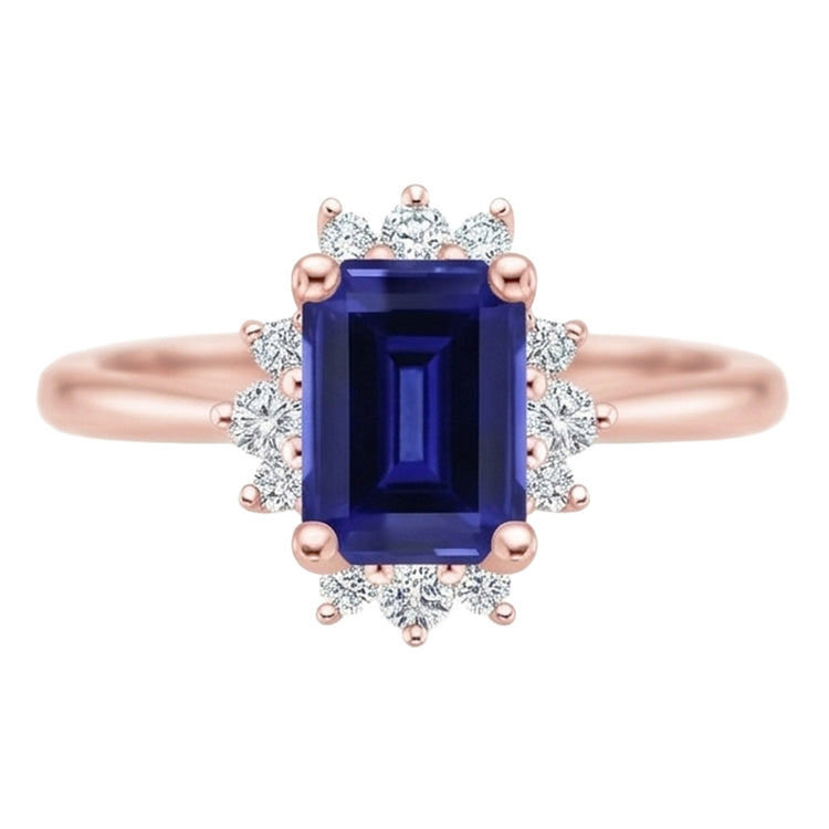 Bague Diamant Naturel 4 Carats - Or Rose 14K