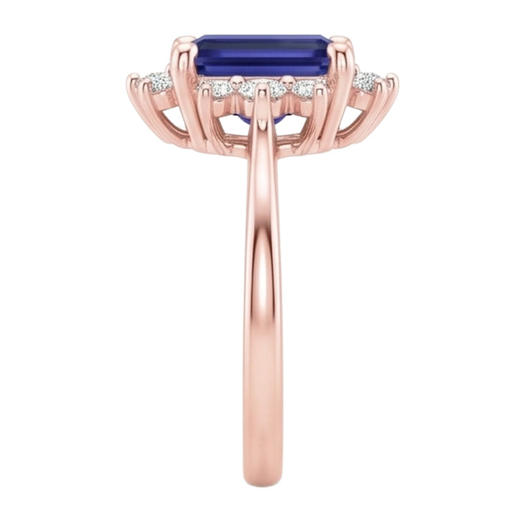 Bague Diamant Naturel 4 Carats - Or Rose 14K