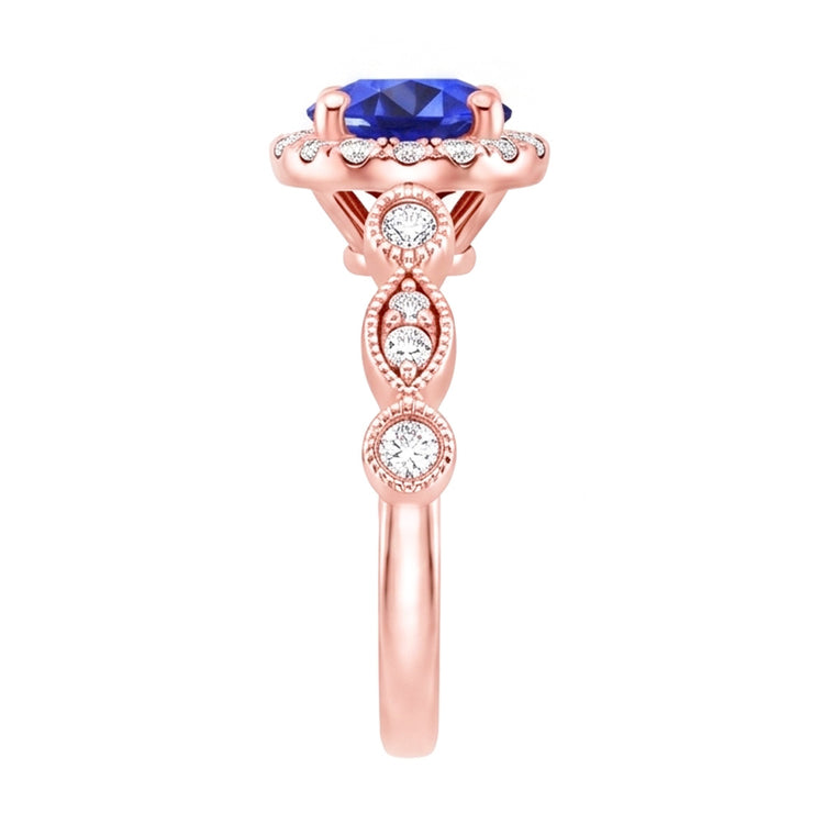 Bague Diamant Naturel 4 Carats - Or Rose 14K