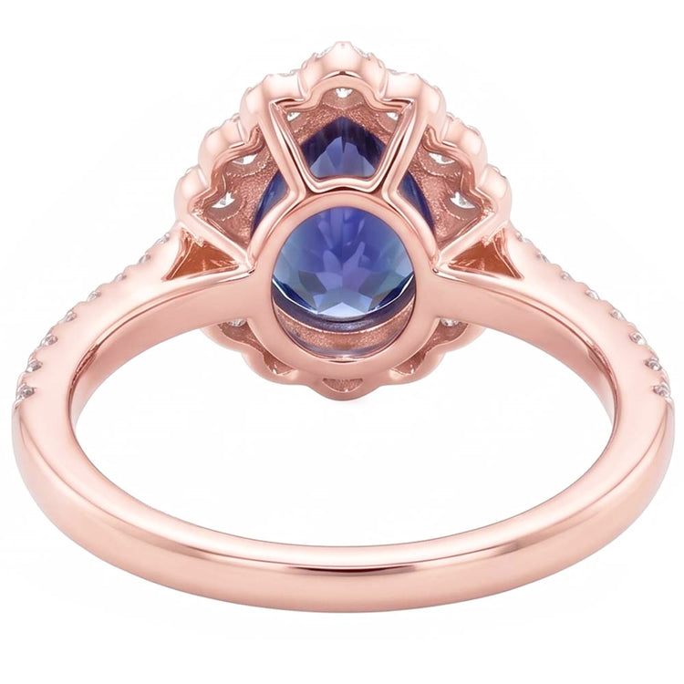 Bague Diamant Naturel 4 Carats - Or Rose 14K