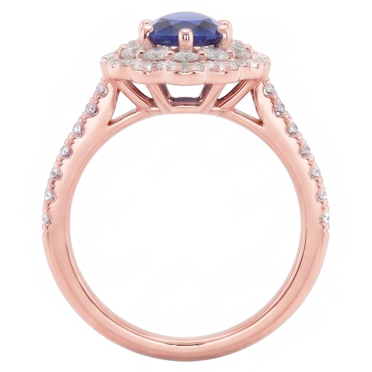 Bague Diamant Naturel 4 Carats - Or Rose 14K