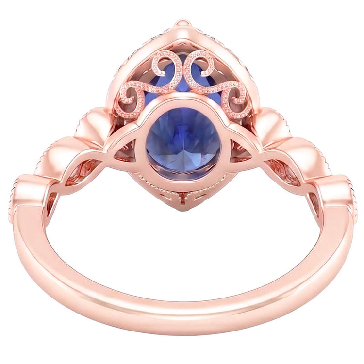 Bague Diamant Naturel 4 Carats - Or Rose 14K