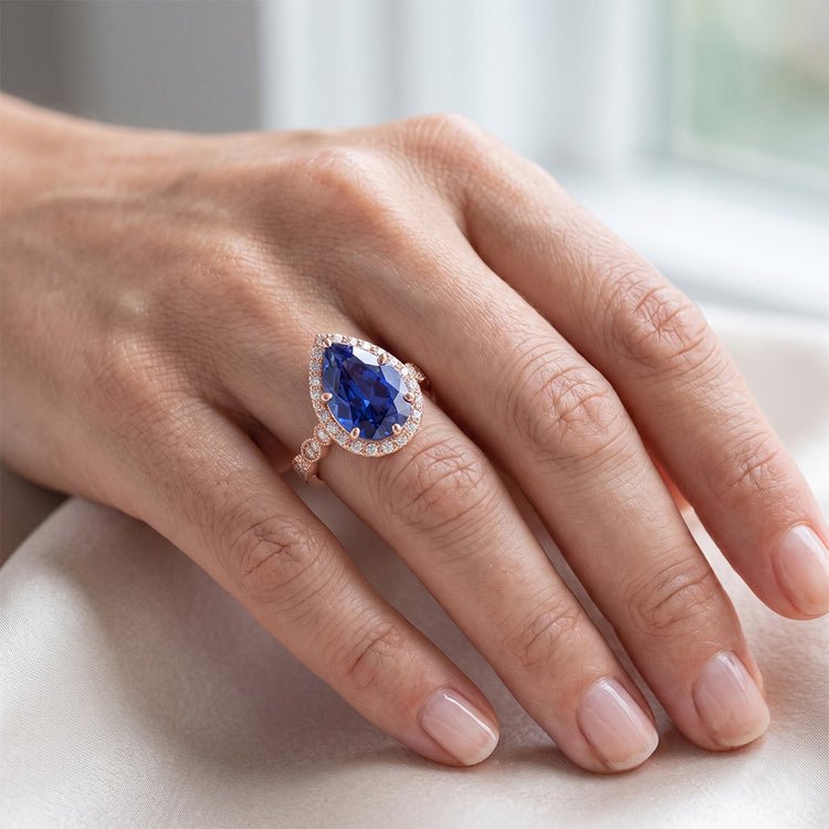 Bague Diamant Naturel 4 Carats - Or Rose 14K