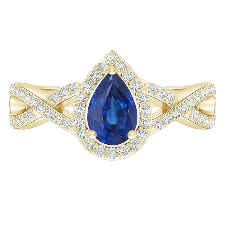 naturel pear diamant 4carats bague angle de côté