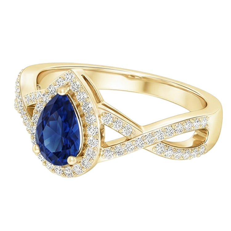 naturel pear diamant 4carats bague détail rapproché