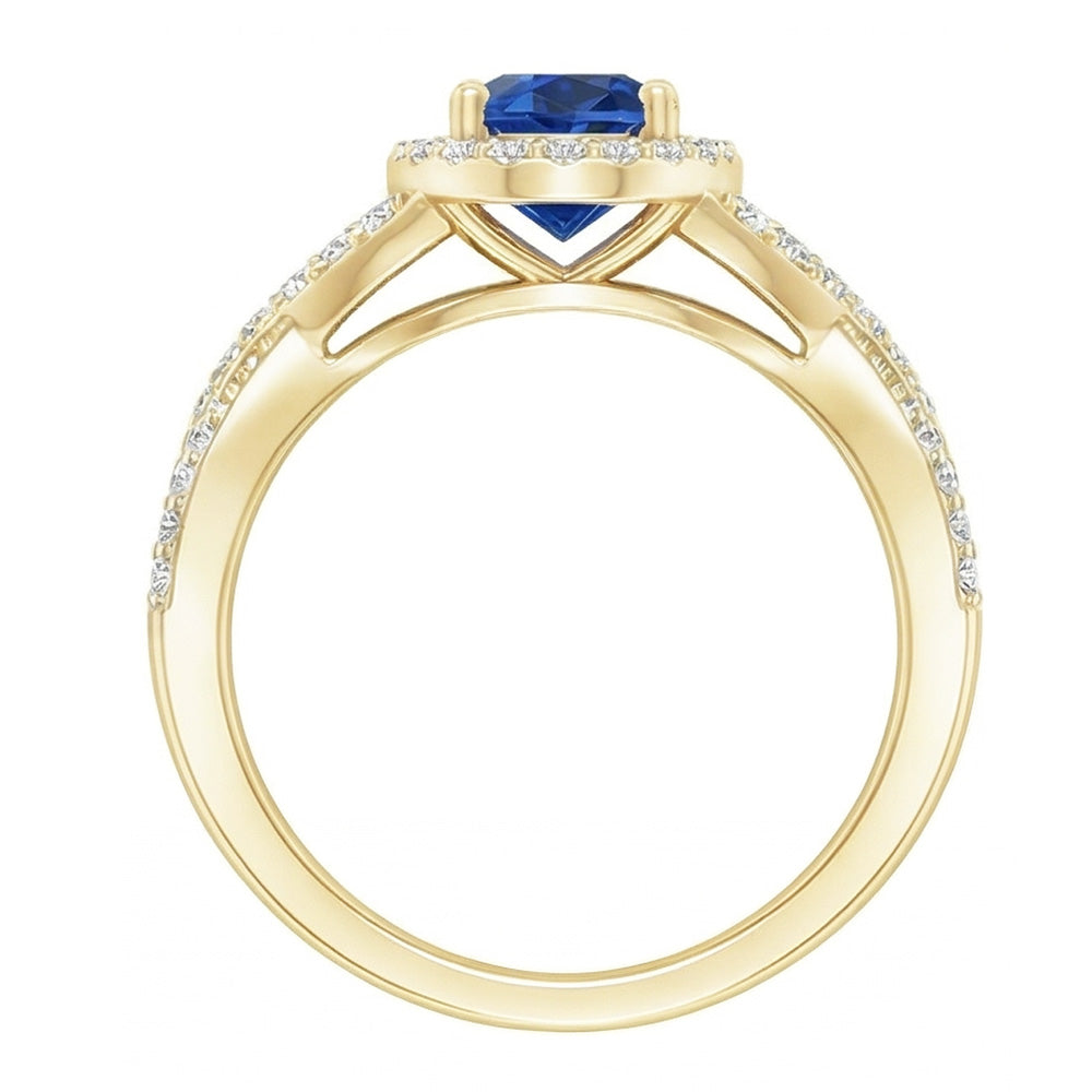 naturel pear diamant 4carats bague vue de profil