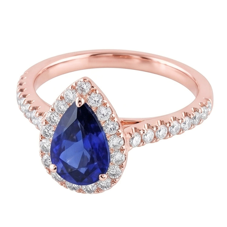 Bague Diamant Naturel 5.50 Carats - Or Rose 14K