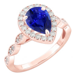 Bague Diamant Naturel 5 Carats - Or Rose 14K