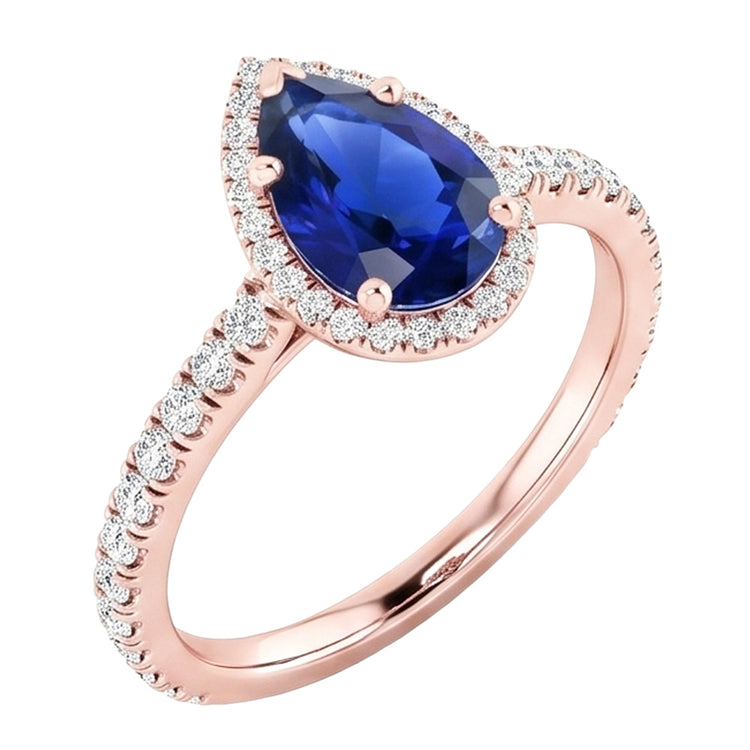 Bague Diamant Naturel 5 Carats - Or Rose 14K
