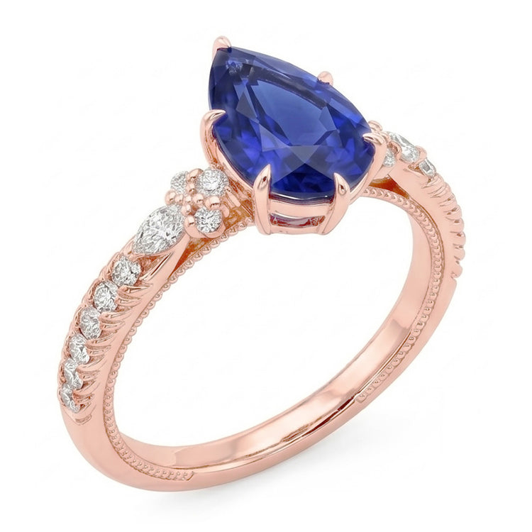 Bague Diamant Naturel 5 Carats - Or Rose 14K