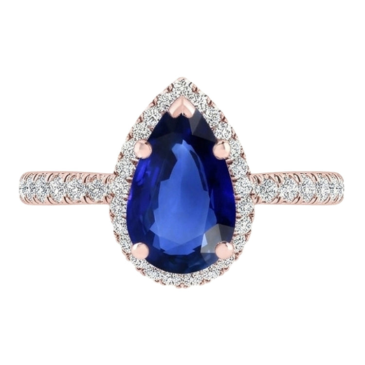 Bague Diamant Naturel 5 Carats - Or Rose 14K