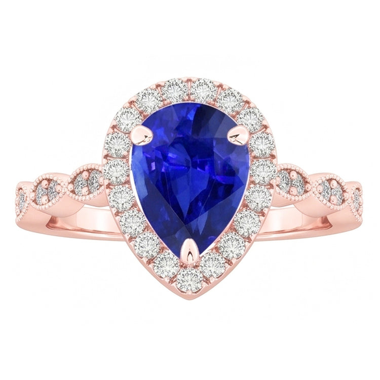 Bague Diamant Naturel 5 Carats - Or Rose 14K