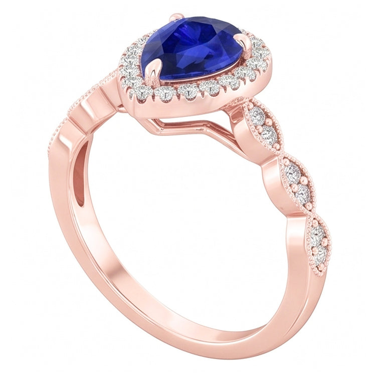 Bague Diamant Naturel 5 Carats - Or Rose 14K
