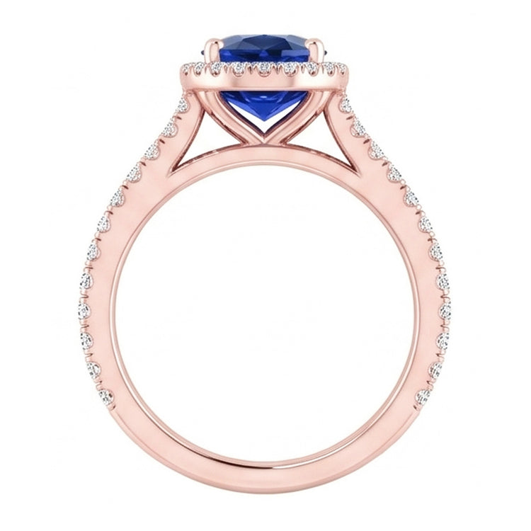 Bague Diamant Naturel 5 Carats - Or Rose 14K