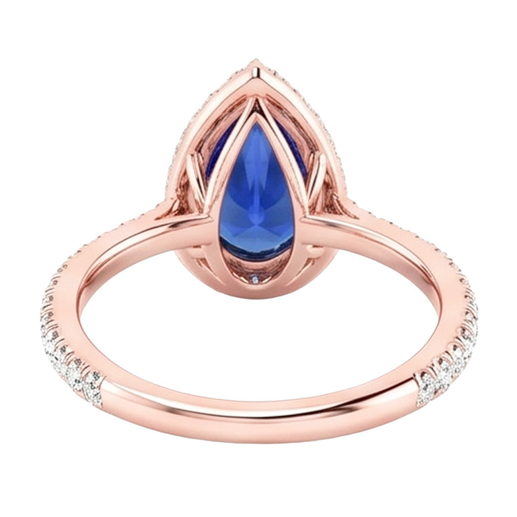 Bague Diamant Naturel 5 Carats - Or Rose 14K