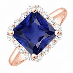 Bague Diamant Naturel 6 Carats - Or Rose 14K