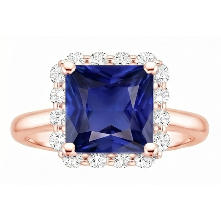 Bague Diamant Naturel 6 Carats - Or Rose 14K