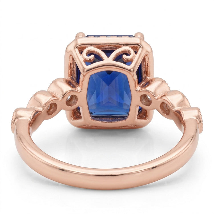Bague Diamant Naturel 6 Carats - Or Rose 14K