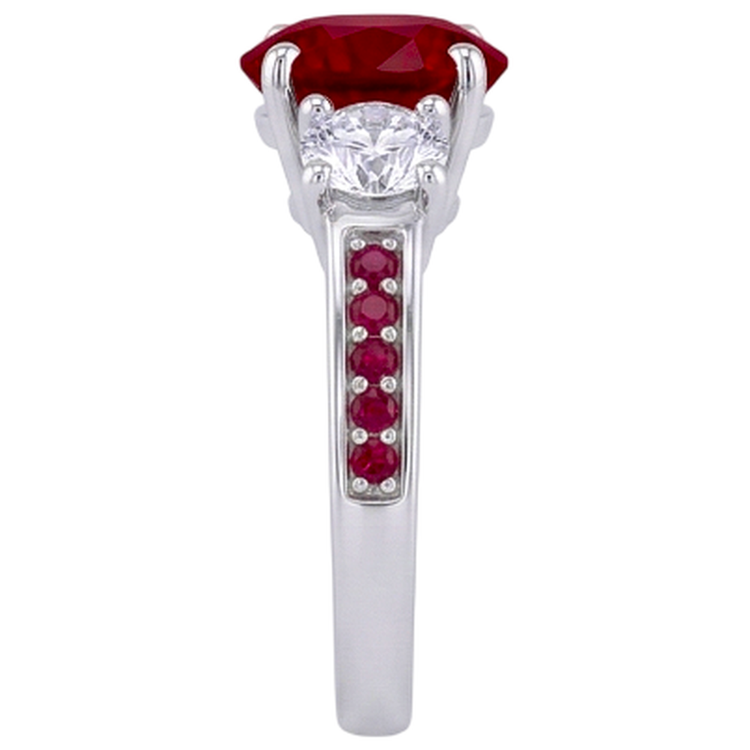 Bague Diamant Naturels Extraits des Mines ( et non cultivés en laboratoire ) 1.07 Carats Rubis Birman Femme Bijoux Nouveau