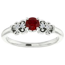 Bague Rubis Naturel 1.10 Carats
