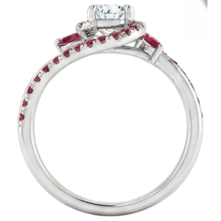 Bague Diamant Naturels Extraits des Mines ( et non cultivés en laboratoire ) 1.65 Carats Rubis Birman Femme Bijoux