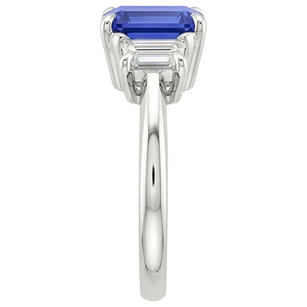 naturel diamant 3.50carats bague sur blanc